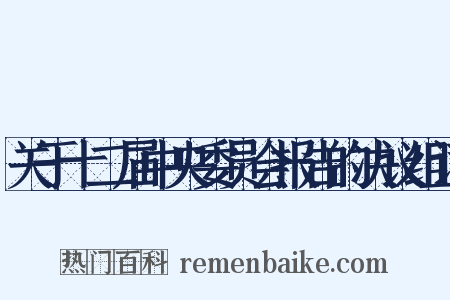 关于十二届中央委员会报告的决议组词是什么意思的图片
